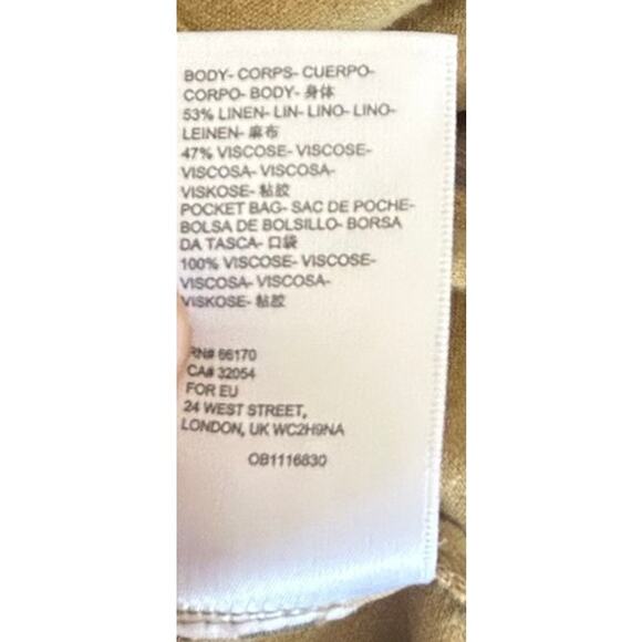 Urban Outfitters Malibu Romper Linen Blend Light Green Suspender Overall Size XS - Picture 9 of 9